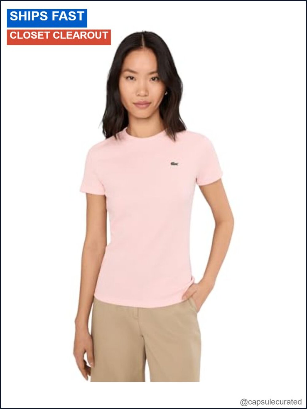 Slim Fit Ribbed Organic Cotton Crew Neck Short Sleeve T-Shirt